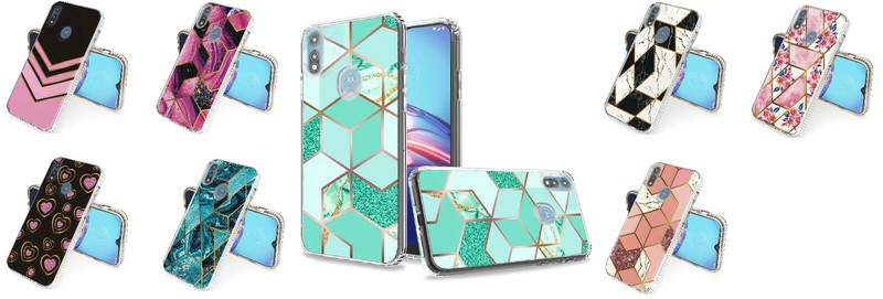 Tempered Glass /Trendy Cover Phone Case For Motorola Moto E XT2052DL (2020) / E7