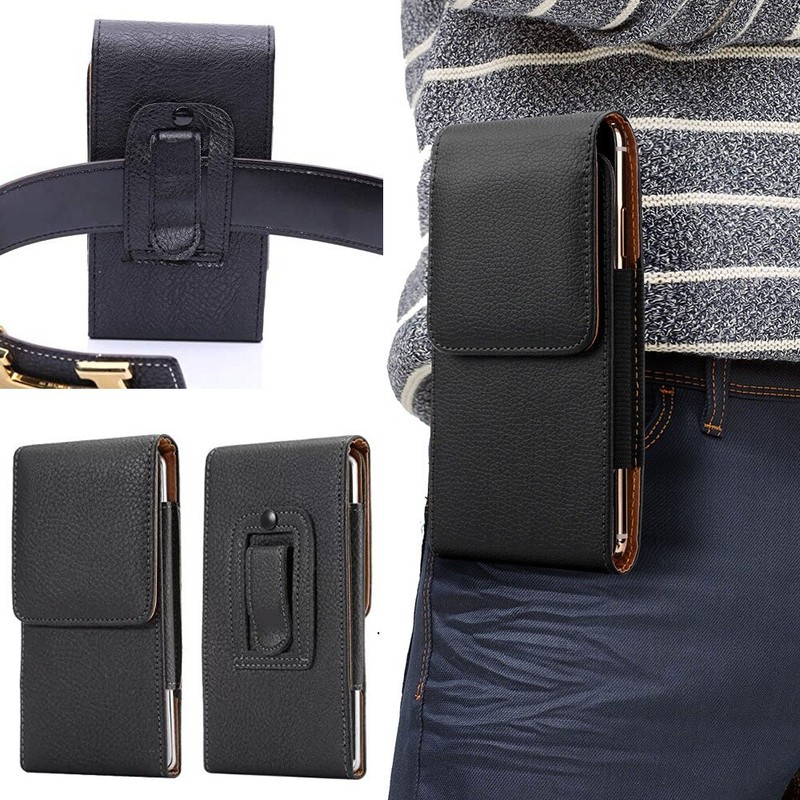 For ATT Sonim XP5, XP6 Case Pouch Leather Belt Clip Holster