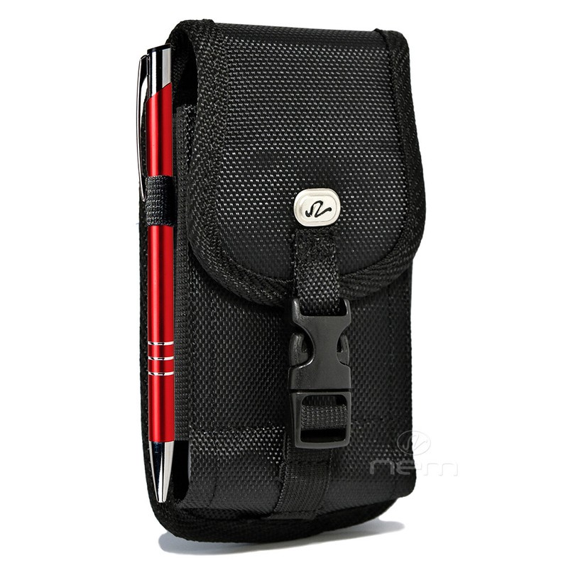 Black Vertical Heavy Duty Rugged Cover, Belt Clip Side Case Pouch For Sonim XP5