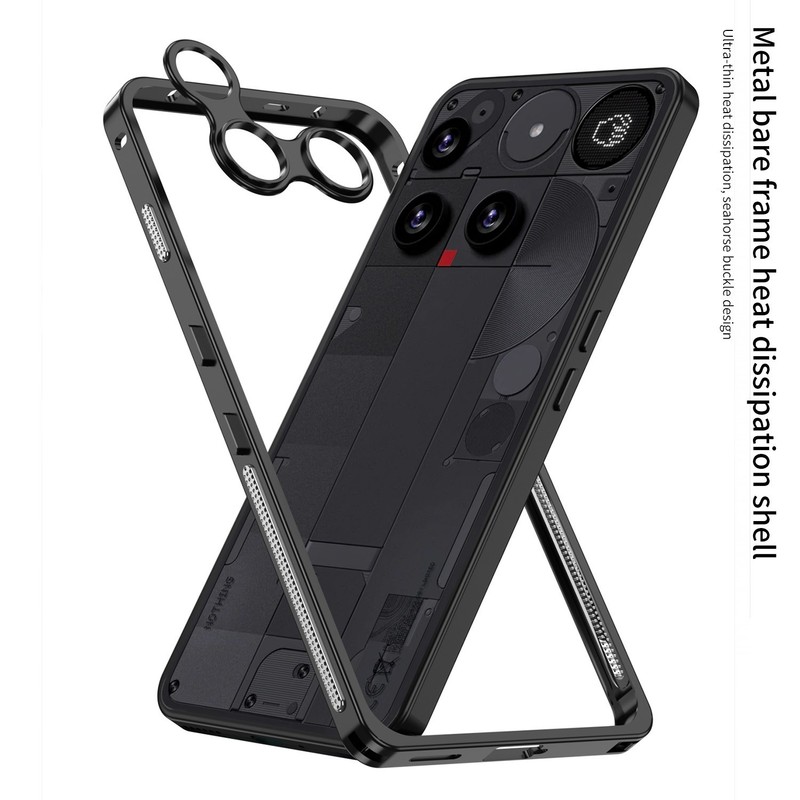For Nothing Phone (3), Phone Case Metal Aluminum Hippocampus Buckle Frame Cover gallery