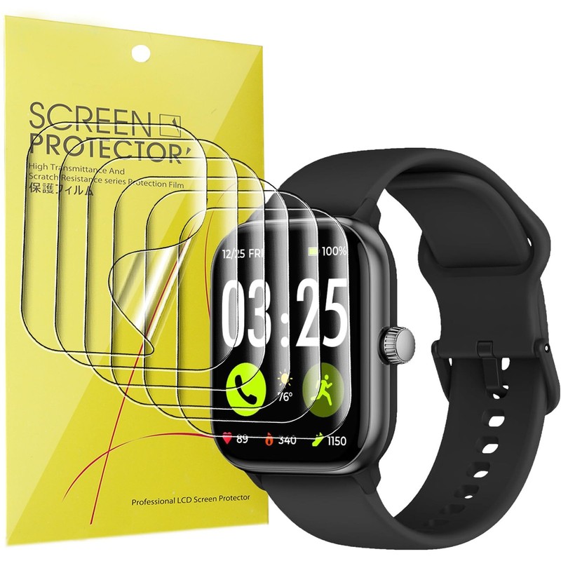 Lamshaw Compatible for Spade & Co Health Smartwatch 4 Screen 6 Pack