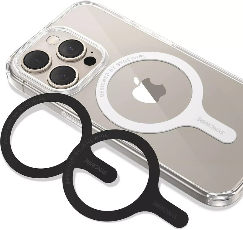 for MagSafe Sticker 3 Pack, Compatible with MagSafe Ring, 2 Black+1 White