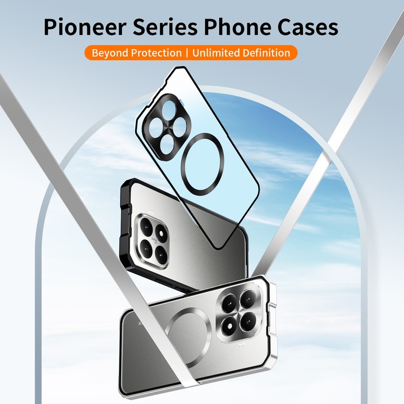 For Xiaomi 15T Pro, Hybrid Metal Bumper Frosted Matte Clear Acrylic Cover Case gallery