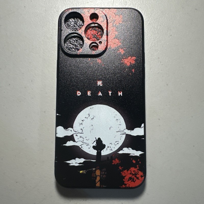 iPhone 15 Pro Max Death Anime Japanese Phone Case Black