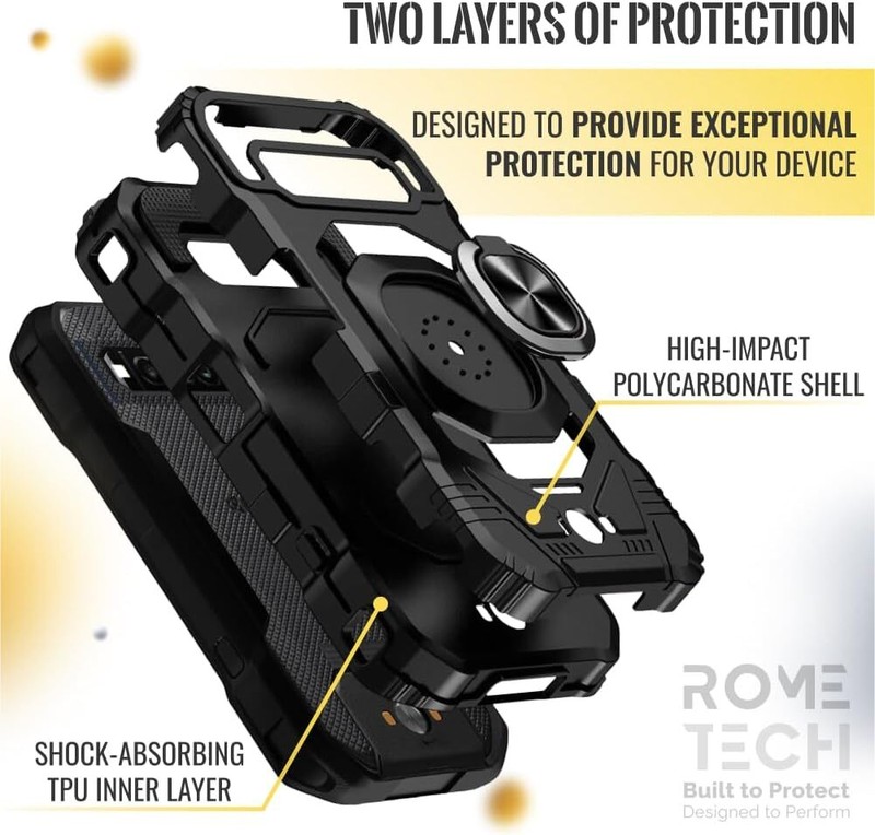 For Kyocera Duraforce Pro 3 E7200 Hard Hybrid Magnetic Ring Kickstand Case Cover gallery