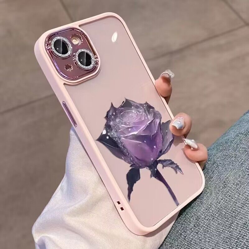 Luxury Slim Flower Lens Protect Shockrpoof Case For iPhone 15 Pro Max 14 13 12