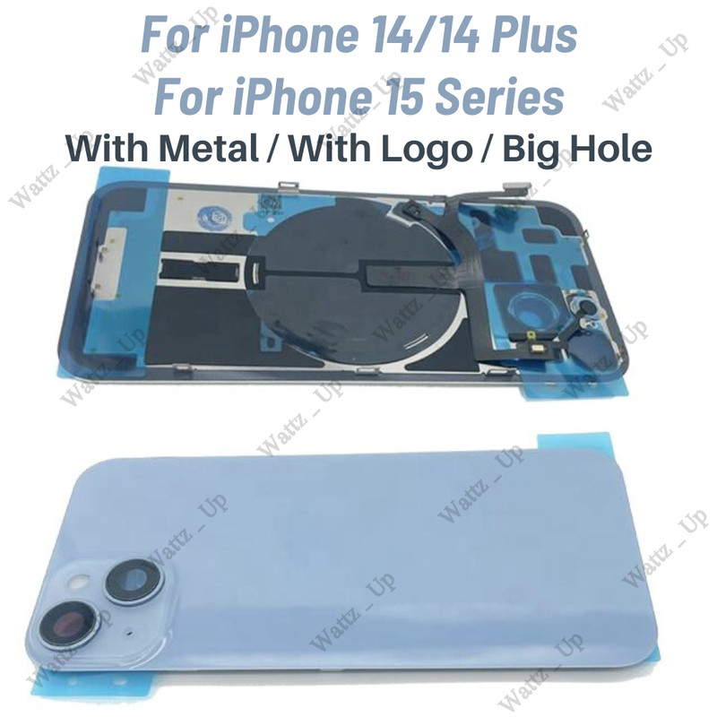 Rear Cover Back Glass Replacement Big Hole Lot For iPhone 14 15 Plus 15 Pro Max
