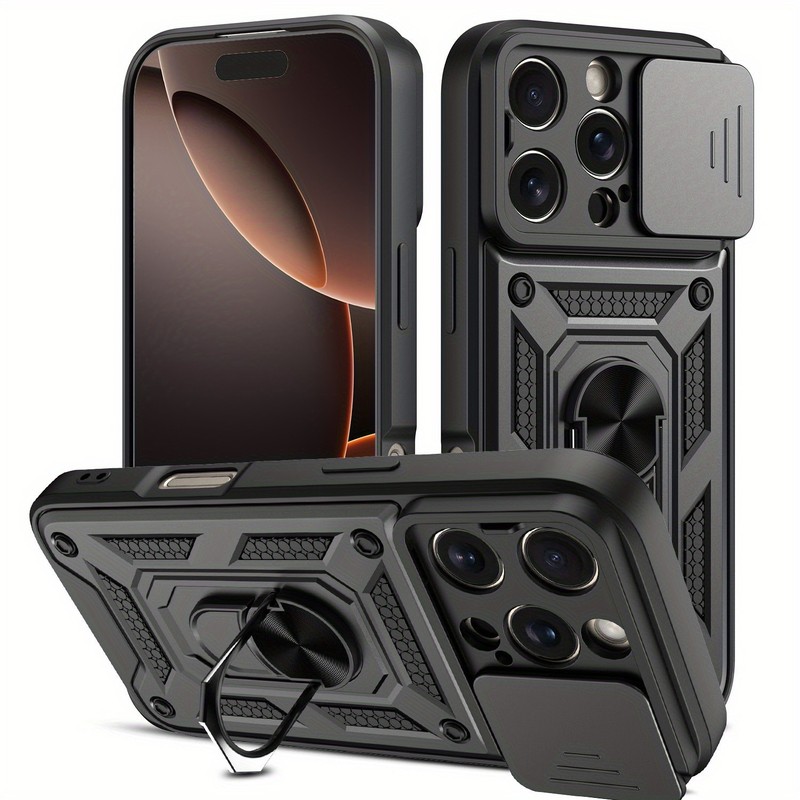 For iPhone 17 Pro Max Heavy Duty Armor Case with Kickstand, Military Grade USA