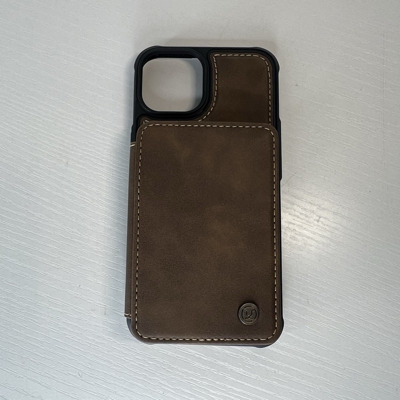 iPhone Wallet Phone Case Magnetic Closure Leather Folio Brown New READ MORE