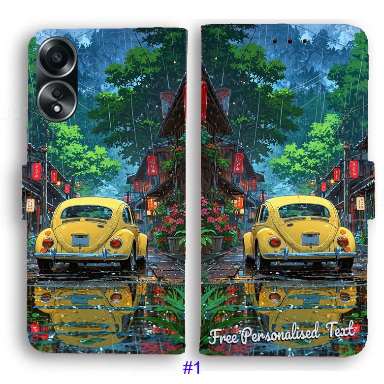 Wallet Cover Personalised Text Phone Case For OPPO A6x/A5x/A6/A5 5G Pro Series