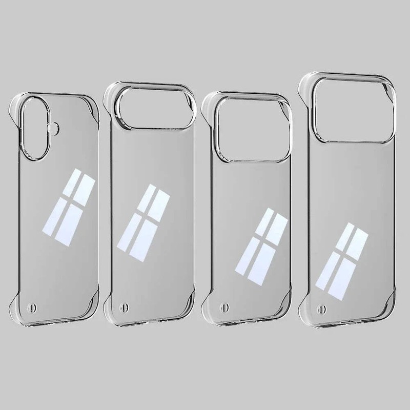 Half-Pack PC Transparent Hard Case For iPhone 17 Pro Max Air Clear Back Cover Be