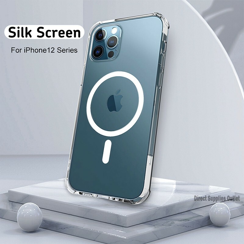 MegaSafe Clear Case iPhone 12 mini Transparent with White Ring & Clear Sides 