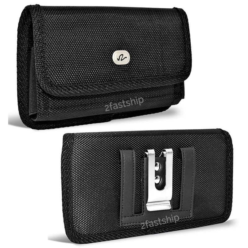 For iPhone 13 / 13 Pro / 13 Pro Max Nylon Canvas Case Belt Clip Holster Pouch