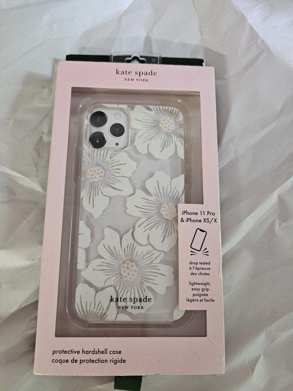 Kate Spade iPhone 11 Pro XS/X Case Flower Bouquet White Pink G16 Protective Cove