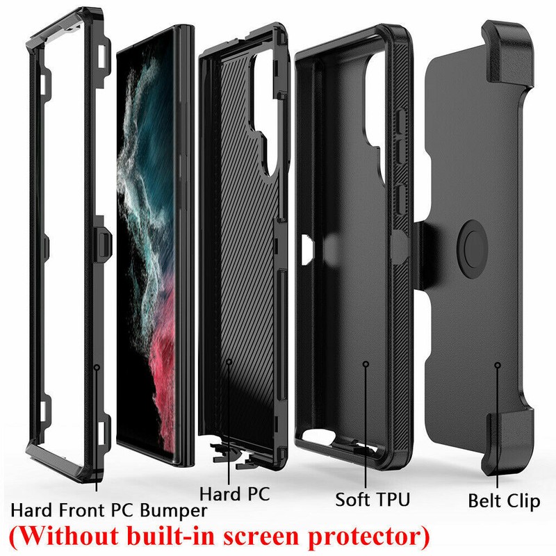 Shockproof Case For Samsung Galaxy S24 S23+ Plus S22 S22 Ultra Cover + Belt Clip gallery