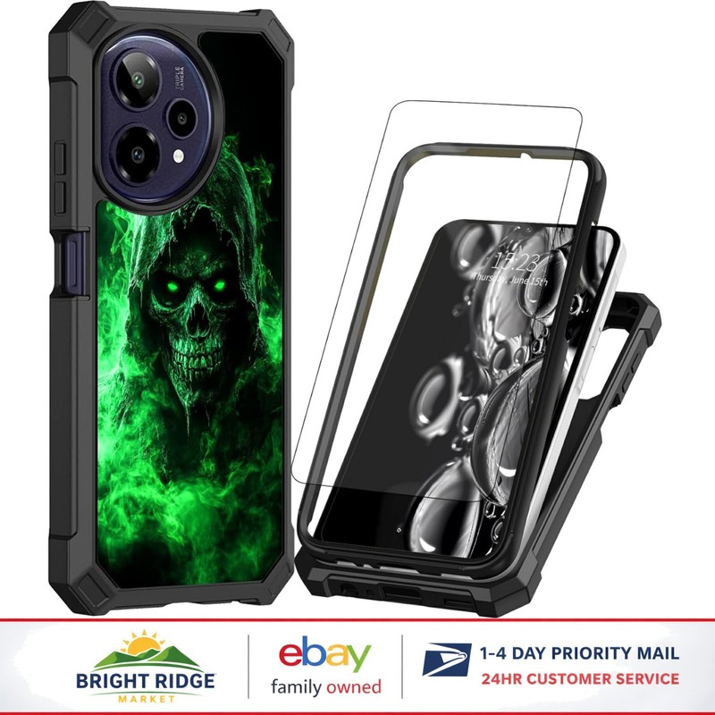 Rugged Phone Case for Cricket Icon Pro 2026 with Tempered Glass Screen Protector