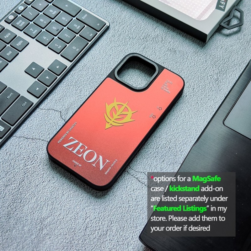 Mobile Suit Gundam Mirror Case for iPhone 13-17 | optional MagSafe & Kickstand