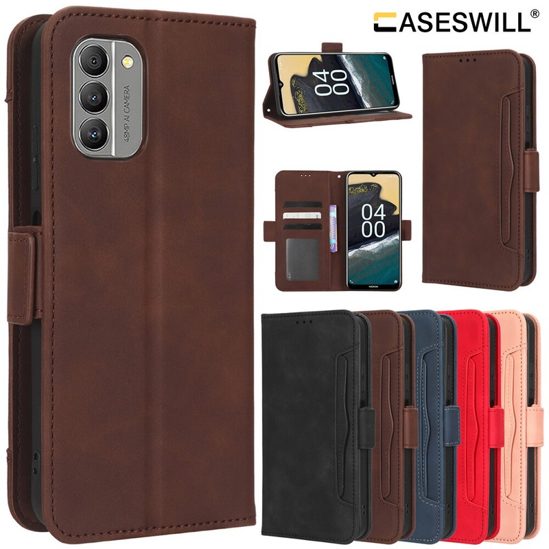 For Nokia G42 G400 C300 C110 G310 Retro Leather Wallet Case + Screen Protector