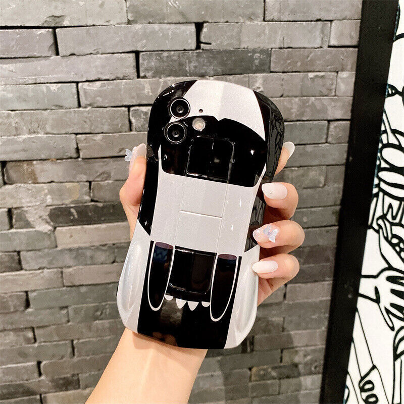 3D Sport Racing Car Phone Case For iPhone 11 12 13 14 15 16 Pro Max XR XS 7 8 SE