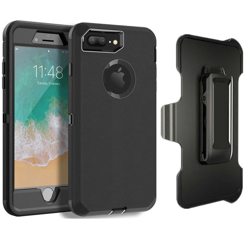 For iPhone 8 / 8 Plus Defender Shockproof Hard Case Cover W/Belt Clip & Screen