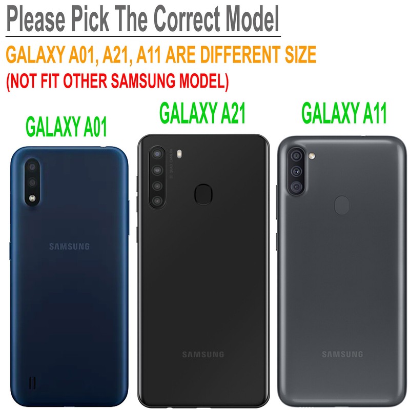 For Samsung Galaxy A21 Phone Case Cover Shockproof + Tempered Glass Protector gallery