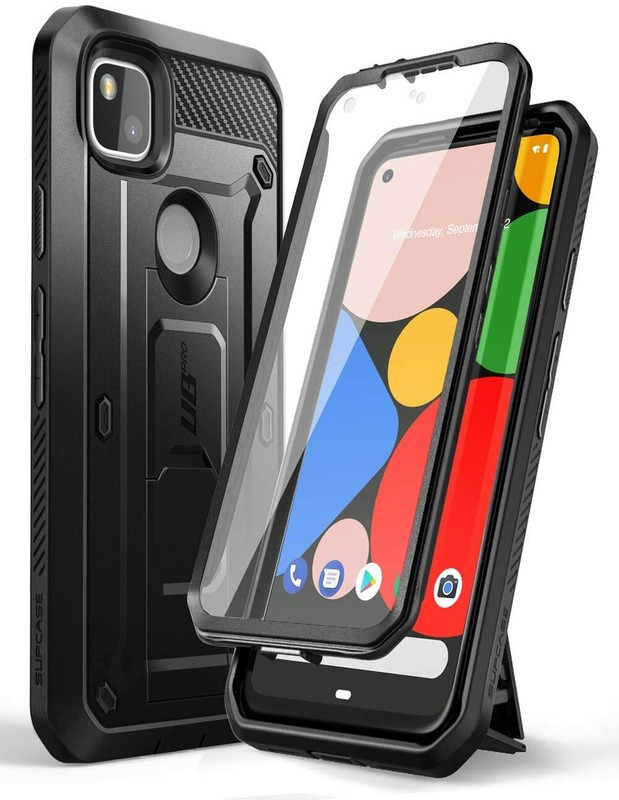 SUPCASE for Google Pixel 4A, FullBody Screen Protector Case Rugged Stand Cover