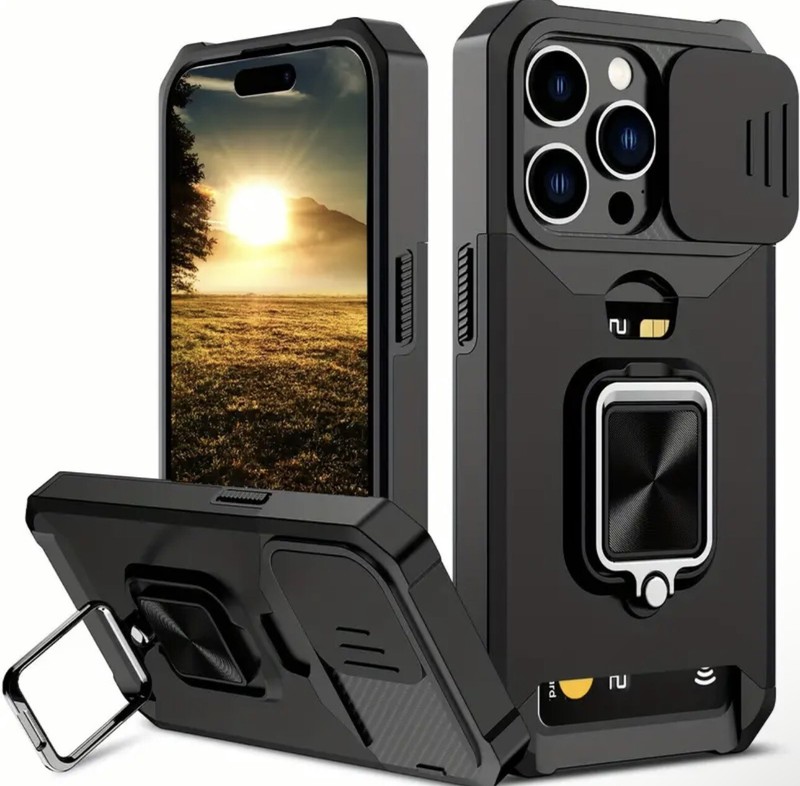 Heavy Duty Shockproof Case for iPhone 15 Pro Max – Built-in Ring Holder gallery