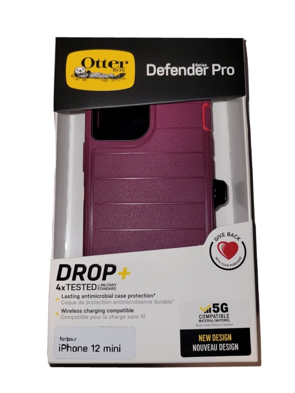 OtterBox Defender Pro Series Rugged Case for iPhone 12 mini – Berry Potion NEW