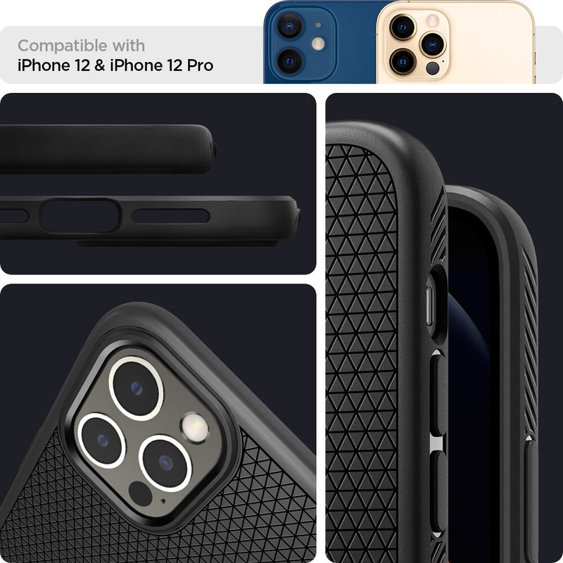 iPhone 12 Mini / 12 /12 Pro / 12 Pro Max Case | Spigen [ Liquid Air ] Slim Cover gallery