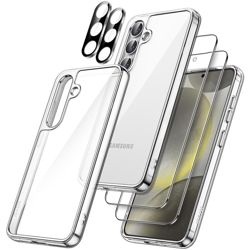 5 in 1 Case for Samsung Galaxy S24 Plus 5G with Screen and Camera Lens Protector