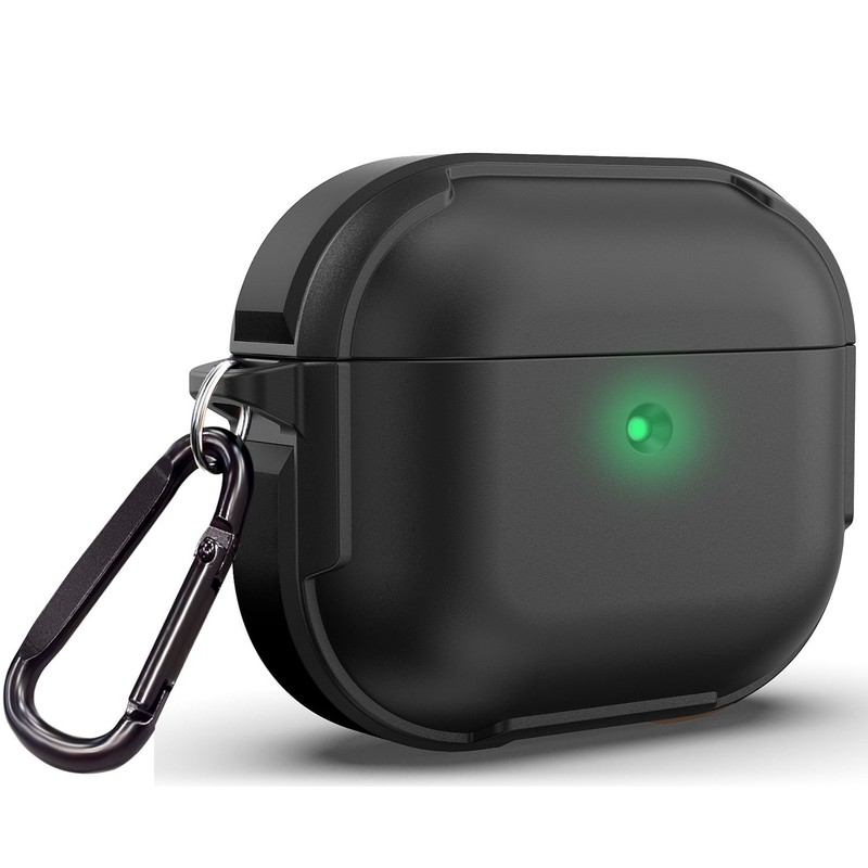 For Apple AirPods 3 Shockproof Metal Frame Case Rugged Thin fit Cover + Keychain