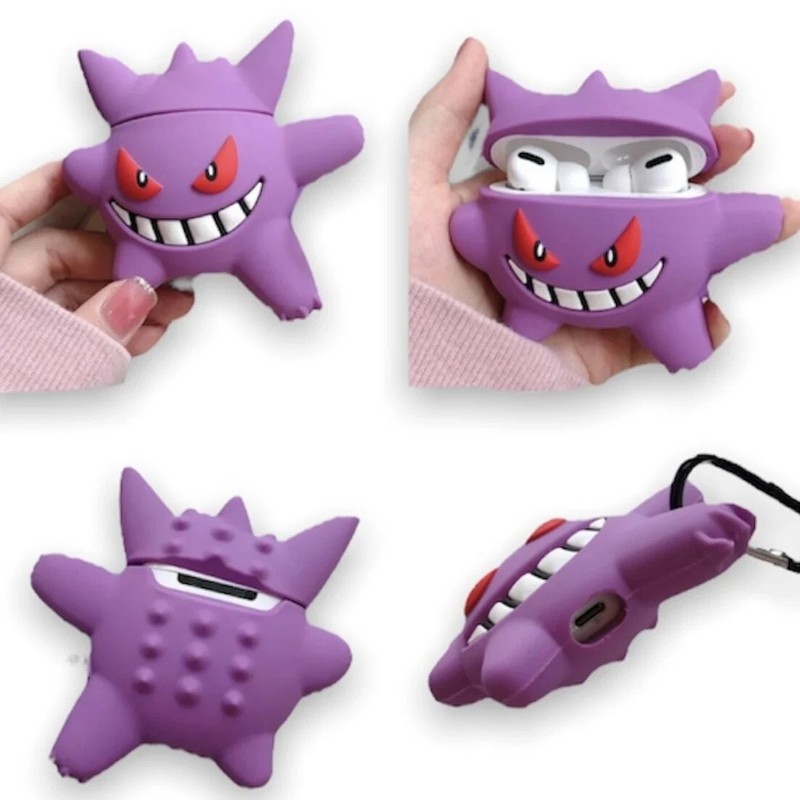 AIRPODS CASE 3D GENGAR POKEMON EARPHONE COVER CUTE CARTOON MONSTER SILICONE FUN gallery