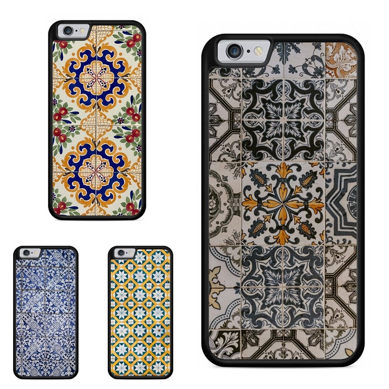 For iPhone 11 12 13 14 15 Mini Pro Max Tough Case Symmetry floor tiles