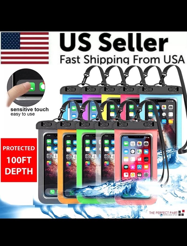 New -- 2 Pack Waterproof Phone Pouch, Hiearcool Universal Waterproof Phone Case