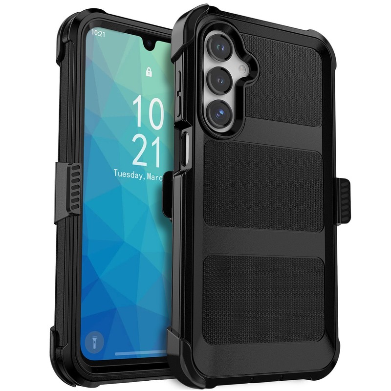 For Samsung Galaxy A16 5G Hybrid Hard Case Phone Cover / Belt Clip Stand Holster
