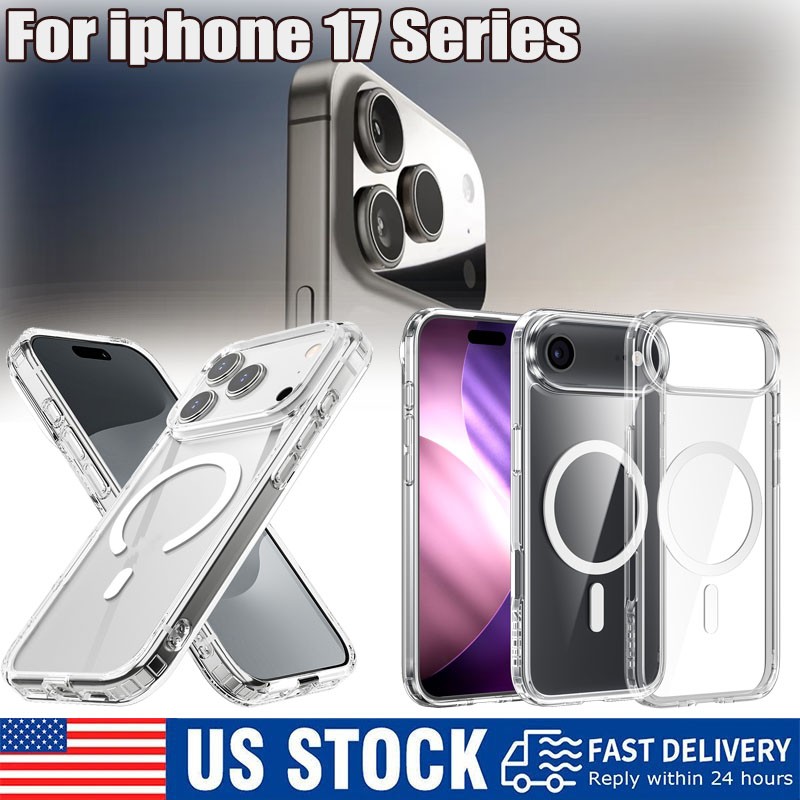Magnetic Clear Case For iPhone 17 Pro Max 17 Pro 17 Shockproof Bumper Soft Cover gallery