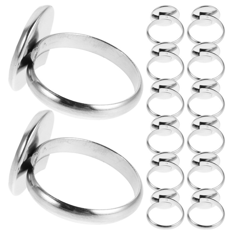 20pcs Blank Rings: Adjustable Flat 14mm Base Blank Findings - gallery