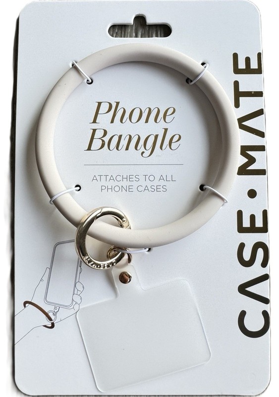 Case Mate Phone Bangle – Beige – Womens Detachable Wrist Keychain -Ships FREE