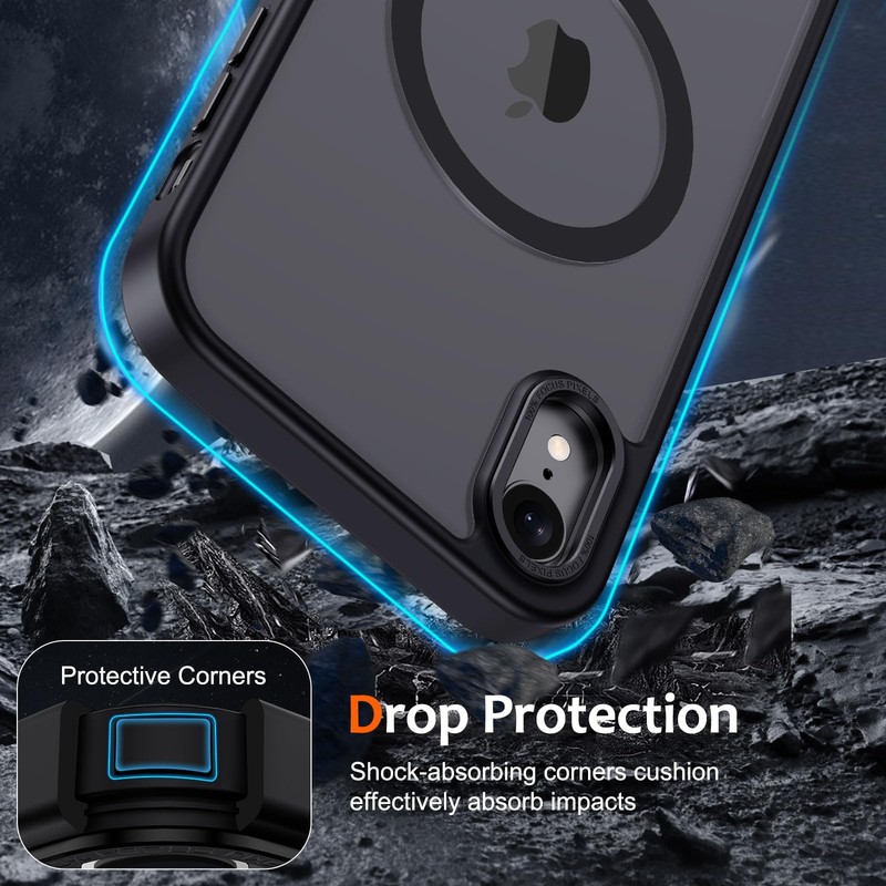 Anuck Case for iPhone XR Magnetic Phone Compatible XR, Black gallery