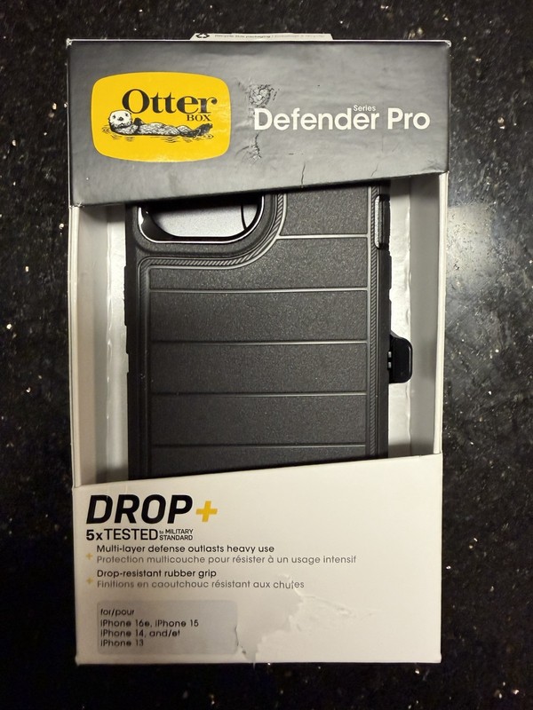 OtterBox Defender Pro - iPhone 15 Pro / 13 / 12 cases - Black - rugged w/clip gallery
