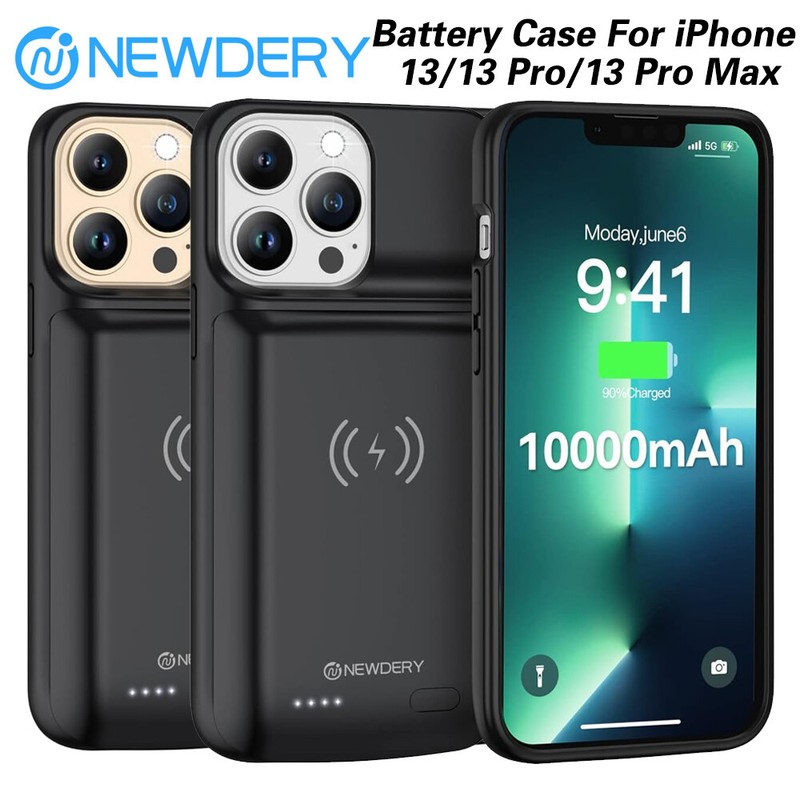 NEWDERY Wireles Battery Case For iPhone 13-13 Pro Max Power Bank Charging Cover