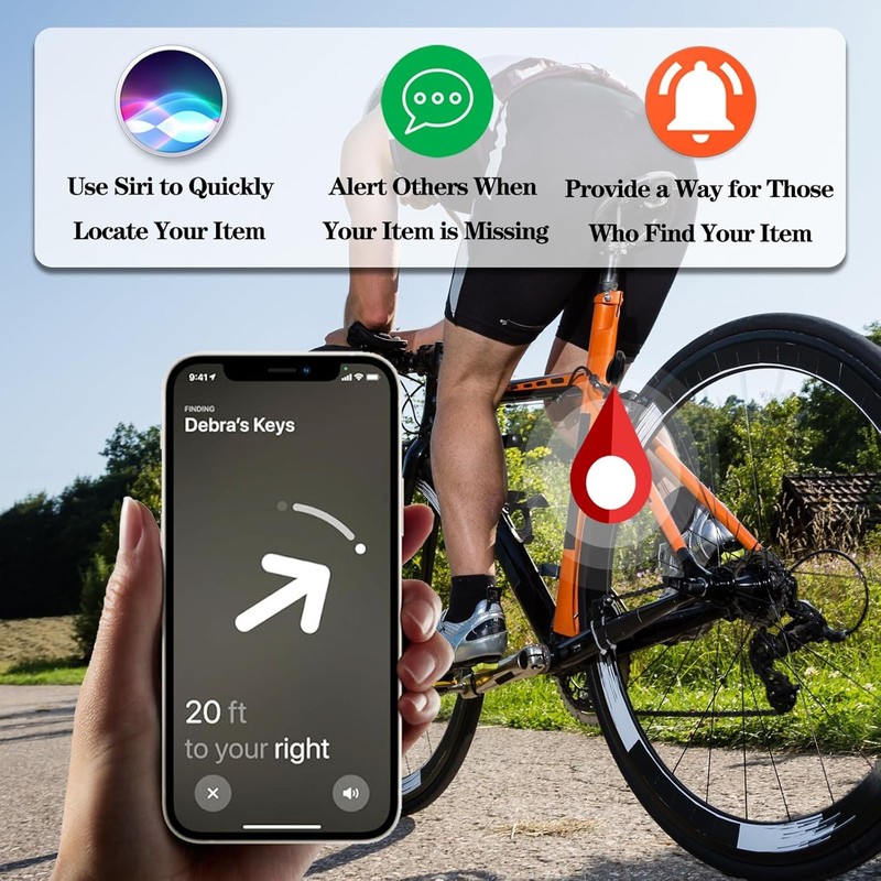 Waterproof Airtag Sticker Mount with 3M Adhesive Black gallery