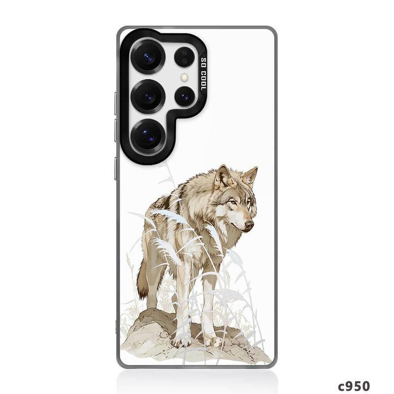 Dog Wolf Pattern Phone Case Laser PC Cover For Samsung Galaxy S25+ S24 S26 Ultra gallery