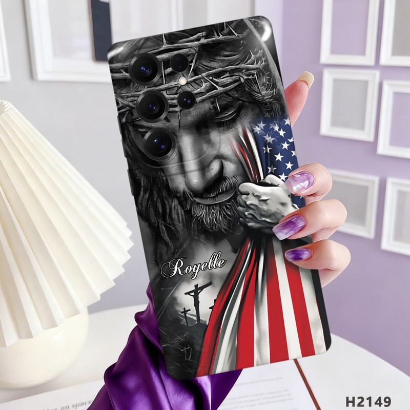 Silicone Cover Customized Star Stripe Phone Case For Samsung S26 S25 S24 A36 A16