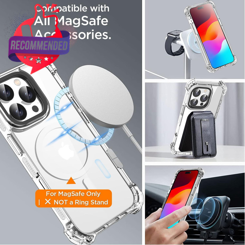 AICase Bounce Case Clear Blue Compatible with iPhone 15 Pro Max, Impact... gallery