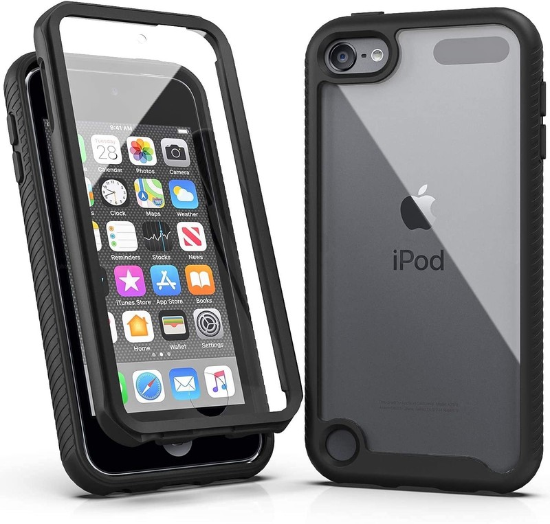 Shockproof Case & Screen Protector for iPod Touch 5/6/7 - Durable Black Cover gallery
