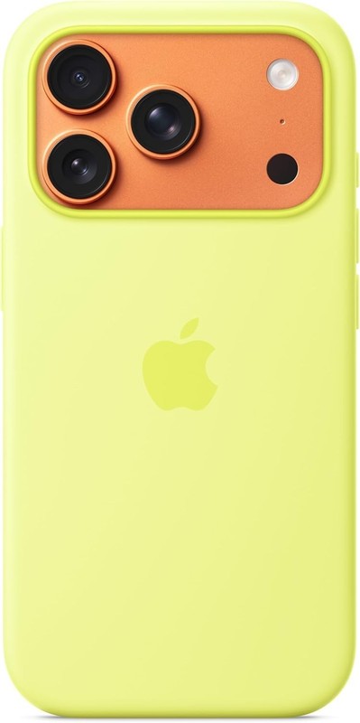 Original OEM MGFF4ZM/A Apple iPhone 17 Pro Silicone MagSafe Case (Neon Yellow)