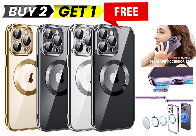 For Apple iPhone 15 14 13 12 11 Pro Max Case Mag Safe Magnetic Camera Lens Cover