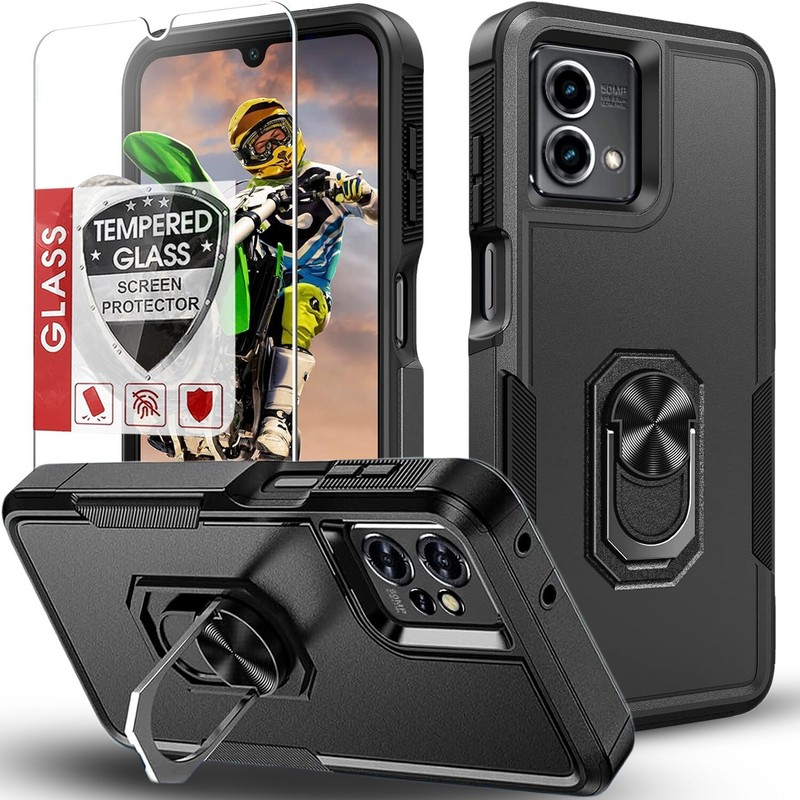 For Motorola Moto G Play 2023/G Power 5G/Pure Phone Case Cover + Tempered Glass gallery