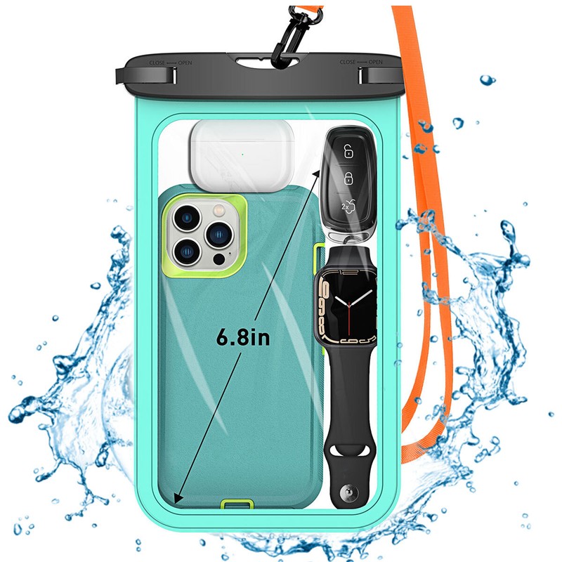 10.5″ Large Waterproof Phone Pouch Dry Bag Case for iPhone 14 13 Pro Max Samsung